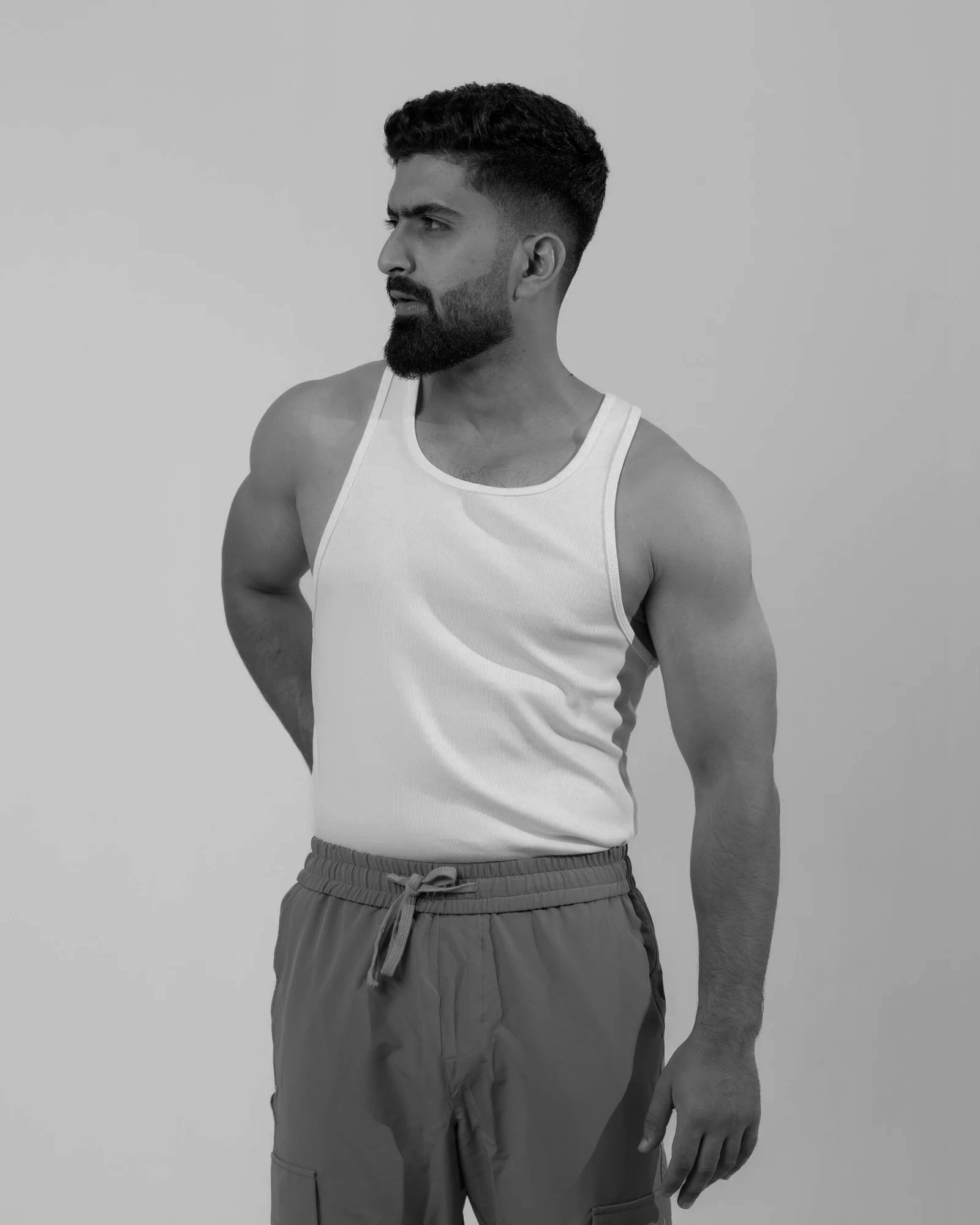 Premium White Ribbed Tank Top