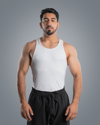 Premium Legacy white Ribbed Tank Top