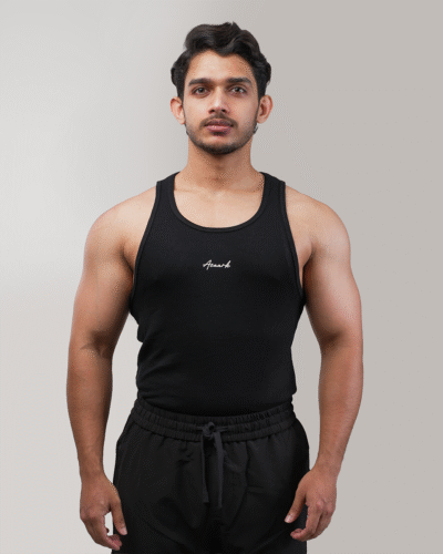 Premium Legacy Black Ribbed Tank Top
