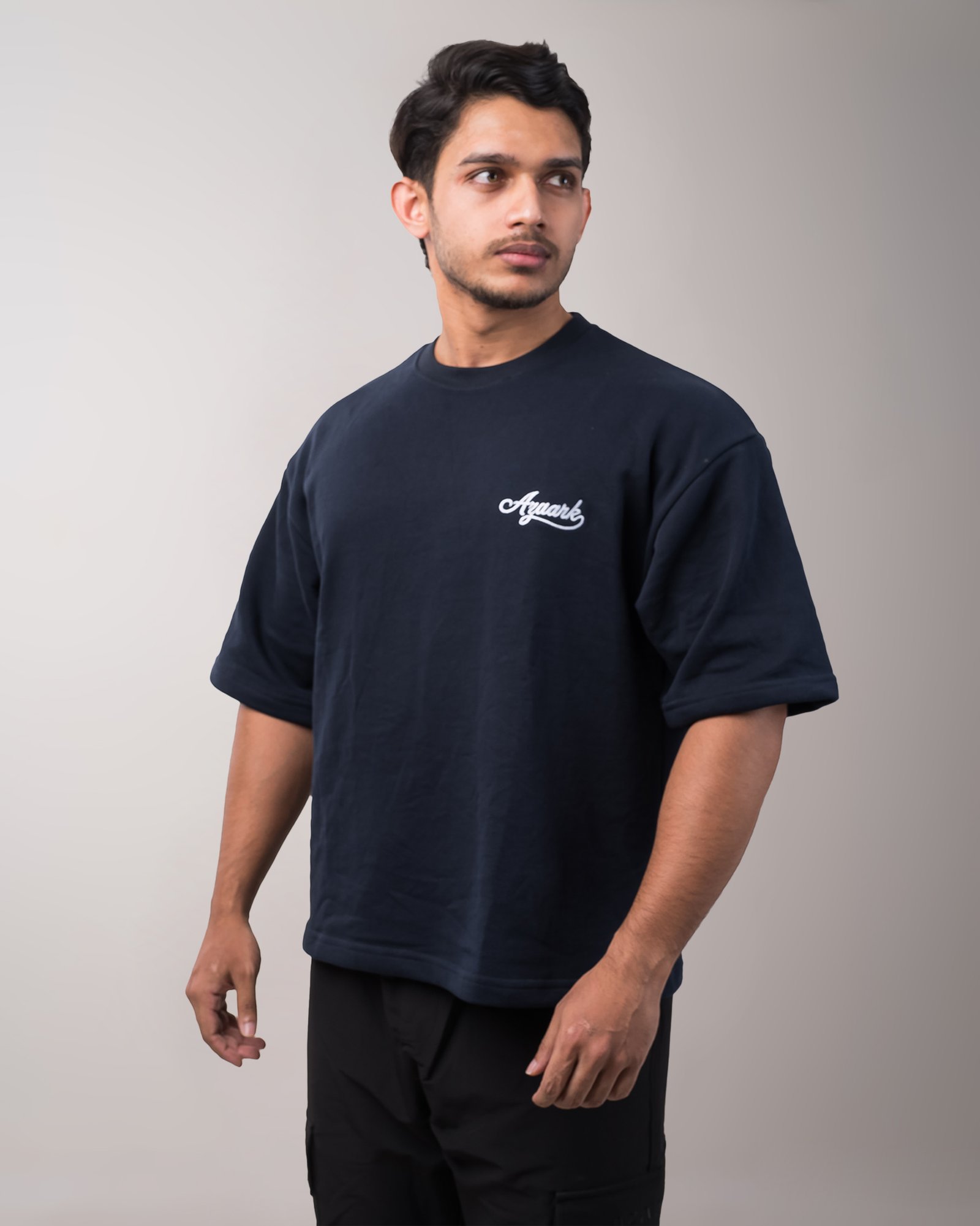 Azaark Oversized Tee – Navy Blue